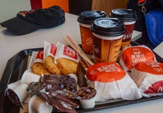 Hamburger menu in McDonalds restaurant royalty free stock photos Hamburger menu in McDonalds restaurant royalty free stock photos