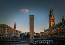 Hamburska Rathaus urząd miasta panorama zdjęcie royalty free Hamburska Rathaus urząd miasta panorama zdjęcie royalty free