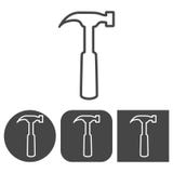 Hamer - vectorpictogram Royalty-vrije Stock Afbeeldingen Hamer - vectorpictogram Royalty-vrije Stock Afbeeldingen