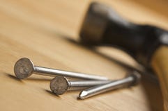 Hammer And Nails Abstract Royalty Free Stock Image