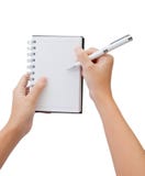 Hand And Pen Write On The Notebook Stock Photography Hand And Pen Write On The Notebook Stock Photography