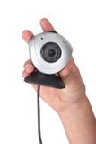 Hand die een webcam houden Royalty-vrije Stock Foto's Hand die een webcam houden Royalty-vrije Stock Foto's