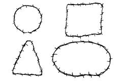 Hand Draw Sketch Of Four Barbed Wire Stock Photos Hand Draw Sketch Of Four Barbed Wire Stock Photos