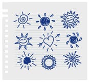 Hand-draw Sun Set Royalty Free Stock Photography - Image: 20040977
