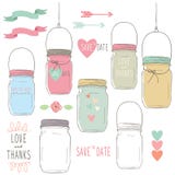 Hand Draw Wedding Mason Jar vector illustration Hand Draw Wedding Mason Jar vector illustration
