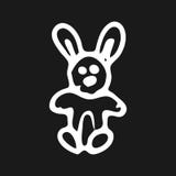 Hand drawn bunny toy doodle. Sketch children`s toy icon. Decorat stock illustration Hand drawn bunny toy doodle. Sketch children`s toy icon. Decorat stock illustration