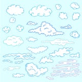 Hand drawn clouds vector illustration Hand drawn clouds vector illustration