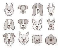 Hand drawn Dog Avatar Collection vector illustration Hand drawn Dog Avatar Collection vector illustration
