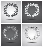 Hand drawn floral wreaths set made in vector royalty free illustration Hand drawn floral wreaths set made in vector royalty free illustration