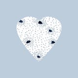 Hand drawn Illustration heart with blue dots and hearts for Valentine`s day, Mother`s day or weddings stock illustration Hand drawn Illustration heart with blue dots and hearts for Valentine`s day, Mother`s day or weddings stock illustration
