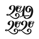 2019- 2020 hand drawn number inscription set for new year and christmas congratulation, holiday poster, calendar design, celebrati vector illustration 2019- 2020 hand drawn number inscription set for new year and christmas congratulation, holiday poster, calendar design, celebrati vector illustration