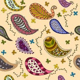 Hand drawn paisley elements vector seamless patter Stock Image Hand drawn paisley elements vector seamless patter Stock Image