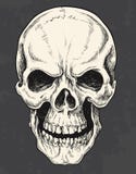Hand Drawn Pen and Ink Skull stock illustration Hand Drawn Pen and Ink Skull stock illustration