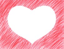 Hand-drawn red heart shape