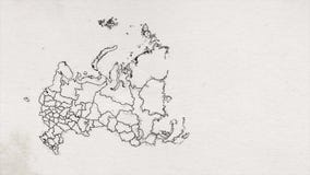 Hand Drawn Russia Map History Intro With Regions
