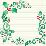 Hand-Drawn Sketchy Doodle Christmas Holly Border royalty free illustration Hand-Drawn Sketchy Doodle Christmas Holly Border royalty free illustration