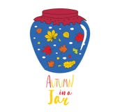 Autumn in a jar illustration royalty free illustration Autumn in a jar illustration royalty free illustration