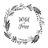 Hand drawn vector illustration. Vintage decorative laurel wreath stock illustration Hand drawn vector illustration. Vintage decorative laurel wreath stock illustration