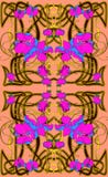 Hand drawn vector seamless pattern in art Nouveau style. royalty free illustration Hand drawn vector seamless pattern in art Nouveau style. royalty free illustration