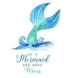Hand-drawn watercolor beautiful mermaid character illustration vector illustration Hand-drawn watercolor beautiful mermaid character illustration vector illustration
