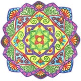 Hand-drawn κυκλική διακόσμηση - mandala με τα floral στοιχεία διανυσματική απεικόνιση Hand-drawn κυκλική διακόσμηση - mandala με τα floral στοιχεία διανυσματική απεικόνιση