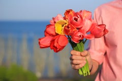 Hand with flowers royalty free stock image Hand with flowers royalty free stock image