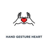 hand gesture heart like happy valentines day icon, symbol of people body language for insurance or romantic date concept stroke royalty free illustration hand gesture heart like happy valentines day icon, symbol of people body language for insurance or romantic date concept stroke royalty free illustration