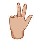 Hand gestures, great design for any purposes. Peace sign. Gesture line icon. Human vector gestures. White background. royalty free illustration Hand gestures, great design for any purposes. Peace sign. Gesture line icon. Human vector gestures. White background. royalty free illustration