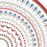 Hand getrokken decoratieve kanten bloemborstels royalty-vrije illustratie Hand getrokken decoratieve kanten bloemborstels royalty-vrije illustratie