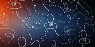 Hand gezeichnete Darstellungsskizze des Sozialen Netzes Stockfotografie Hand gezeichnete Darstellungsskizze des Sozialen Netzes Stockfotografie