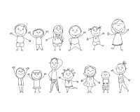 Hand Gezeichnete Kinder Stock Abbildung Illustration Von Gezeichnete