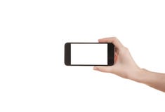 Hand girl holding a mobile phone stock photography Hand girl holding a mobile phone stock photography