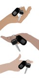 Hand hold the keys to the car three stock illustration Hand hold the keys to the car three stock illustration