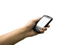 Hand Holding Smart Phone Royalty Free Stock Image Hand Holding Smart Phone Royalty Free Stock Image