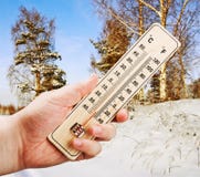 Hand holding a thermometer stock photography Hand holding a thermometer stock photography