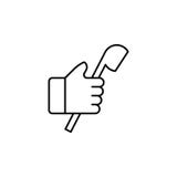 Hand holding up shower outline icon. Element of simple icon for websites, web design, mobile app, info graphics. Signs and symbols vector illustration Hand holding up shower outline icon. Element of simple icon for websites, web design, mobile app, info graphics. Signs and symbols vector illustration