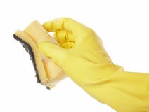 Hand In Rubber Glove 04 Royalty Free Stock Photography