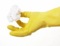 Hand In Rubber Glove 37 Royalty Free Stock Image