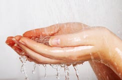 Hand In Shower Royalty Free Stock Photography