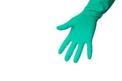 Hand in latex glove showing number five stock images Hand in latex glove showing number five stock images