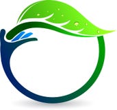 Hand leaf logo