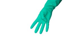 Hand in latex glove showing number four stock photography Hand in latex glove showing number four stock photography