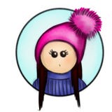 Doll in circle royalty free illustration Doll in circle royalty free illustration