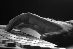 Hand On The Keyboard Royalty Free Stock Images