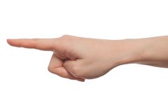 Hand pointing one Finger isolated on white background royalty free stock image Hand pointing one Finger isolated on white background royalty free stock image