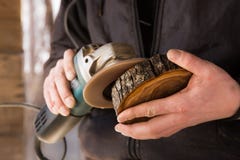 Hand polished wood stock image Hand polished wood stock image