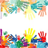 Hand Prints Background Stock Photography Hand Prints Background Stock Photography