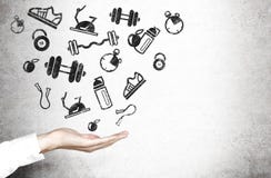 Hand and sporting goods royalty free stock images Hand and sporting goods royalty free stock images
