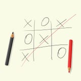Hand-teckning som spelar den MUSKELRYCKNINGTAC tån på papper med blyertspennor Vektorillustration som isoleras på ljus bakgrund royaltyfri illustrationer Hand-teckning som spelar den MUSKELRYCKNINGTAC tån på papper med blyertspennor Vektorillustration som isoleras på ljus bakgrund royaltyfri illustrationer