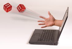 Hand Throwing Dice Stock Image